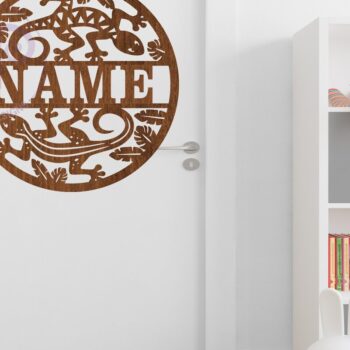 Intra απο ξύλο plywood  Χρώμα wenge 3mm-4mm πάχος - Gecko Wall Personalized Sign Laser Δίασταση 30x20 cm INTRAFABR-114929101 - Image 3