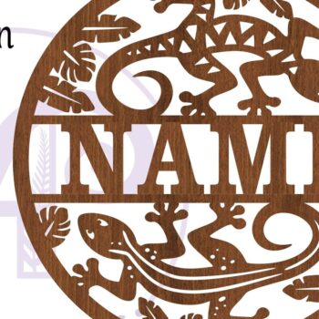 Intra απο ξύλο plywood  Χρώμα wenge 3mm-4mm πάχος - Gecko Wall Personalized Sign Laser Δίασταση 30x20 cm INTRAFABR-114929101 - Image 4