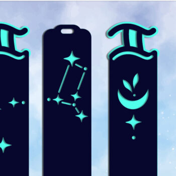 Intra απο ξύλο plywood  Χρώμα wenge 3mm-4mm πάχος - Δίδυμοι Zodiac σελιδοδείκτες Layered Δίασταση 2x7 cm INTRAFABR-100321681 - Image 1