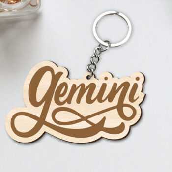 Intra απο ξύλο plywood  Χρώμα wenge 3mm-4mm πάχος - Gemini Zodiac Key Chain Δίασταση 30x20 cm INTRAFABR-94872060 - Image 1