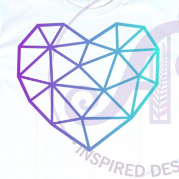 Intra απο ξύλο plywood  Χρώμα wenge 3mm-4mm πάχος - Επιτοίχια πινακίδα Geo Heart, κοπής με λέιζερ Δίασταση 20x20 cm INTRAFABR-87676662 - Image 3