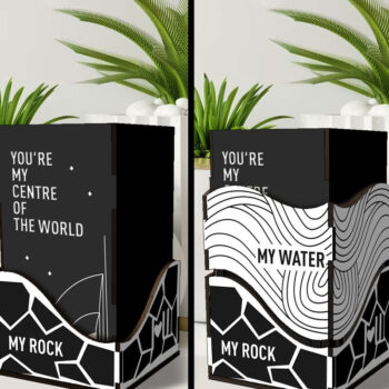 Intra απο ξύλο plywood  Χρώμα wenge 3mm-4mm πάχος - Γεωλογία της ΑΓΑΠΗΣ | Κουτί δώρου | Δίασταση 15x15 cm INTRAFABR-80231671 - Image 3