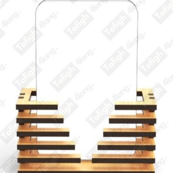 Intra απο ξύλο plywood  Χρώμα wenge 3mm-4mm πάχος - Γεωμετρική θήκη επαγγελματικής κάρτας | Δίασταση 30x20 cm INTRAFABR-122494280 - Image 2