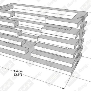 Intra απο ξύλο plywood  Χρώμα wenge 3mm-4mm πάχος - Γεωμετρική θήκη επαγγελματικής κάρτας | Δίασταση 30x20 cm INTRAFABR-122494280 - Image 3
