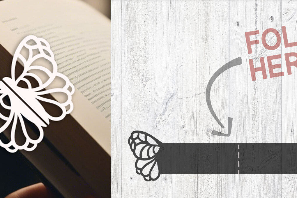 Intra απο ξύλο plywood  Χρώμα wenge 3mm-4mm πάχος - Γεωμετρικός σελιδοδείκτης πεταλούδας Δίασταση 5x20 cm INTRAFABR-122494288