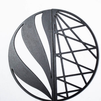 Intra απο ξύλο plywood  Χρώμα wenge 3mm-4mm πάχος - Γεωμετρικός κύκλος τοίχου τέχνης Δίασταση 6x6 cm INTRAFABR-80846499 - Image 1