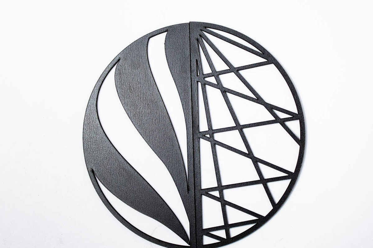 Intra απο ξύλο plywood  Χρώμα wenge 3mm-4mm πάχος - Γεωμετρικός κύκλος τοίχου τέχνης Δίασταση 6x6 cm INTRAFABR-80846499