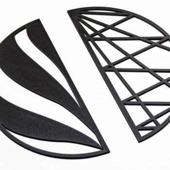 Intra απο ξύλο plywood  Χρώμα wenge 3mm-4mm πάχος - Γεωμετρικός κύκλος τοίχου τέχνης Δίασταση 6x6 cm INTRAFABR-80846499 - Image 3