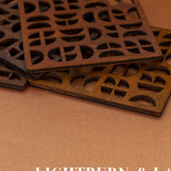 Intra απο ξύλο plywood Χρώμα wenge 3mm-4mm πάχος - Γεωμετρικό σουβέρ για κόφτη λέιζερ Δίασταση 30x20 cm INTRAFABR-107728093 - Image 4