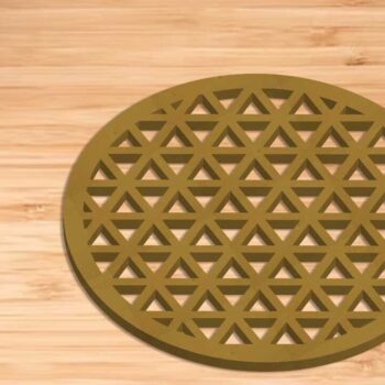 Intra απο ξύλο plywood  Χρώμα wenge 3mm-4mm πάχος - Γεωμετρικό κύπελλο σουβέρ Μονόστρωμα πρότυπο Δίασταση 4x4 cm INTRAFABR-55350064 - Image 5