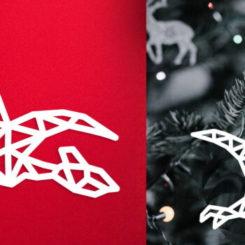 Intra απο ξύλο plywood  Χρώμα wenge 3mm-4mm πάχος - Γεωμετρικός Δεινόσαυρος | Χριστουγεννιάτικο λέιζερ Δίασταση 30x20 cm INTRAFABR-112612416 - Image 2