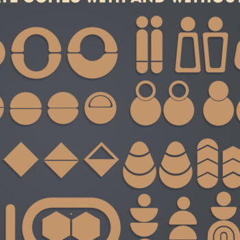 Intra απο ξύλο plywood Χρώμα wenge 3mm-4mm πάχος - Laser Πακέτο γεωμετρικών σκουλαρίκια Δίασταση 3x3 cm INTRAFABR-72445014 - Image 2