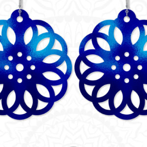 Intra απο ξύλο plywood  Χρώμα wenge 3mm-4mm πάχος - κομμένο γεωμετρικά σκουλαρίκια Δίασταση 3x3 cm INTRAFABR-72445026