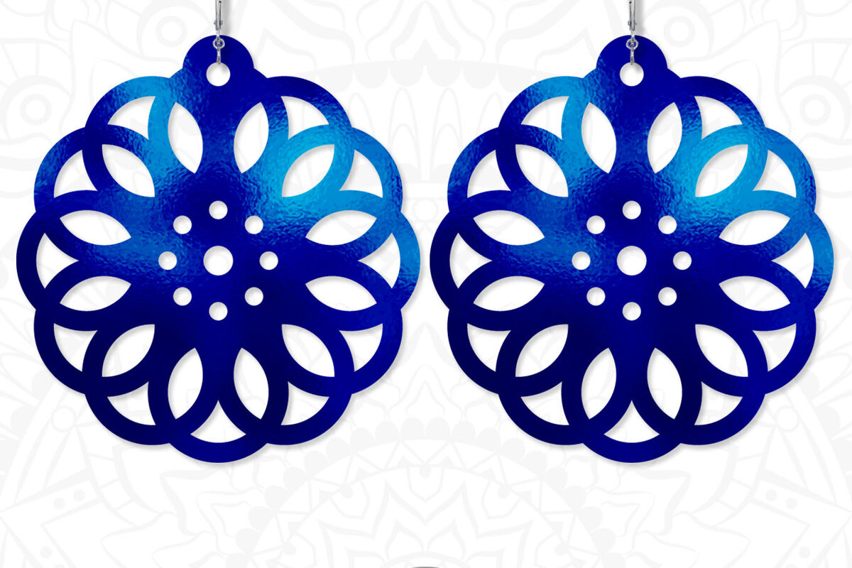 Intra απο ξύλο plywood  Χρώμα wenge 3mm-4mm πάχος - κομμένο γεωμετρικά σκουλαρίκια Δίασταση 3x3 cm INTRAFABR-72445026