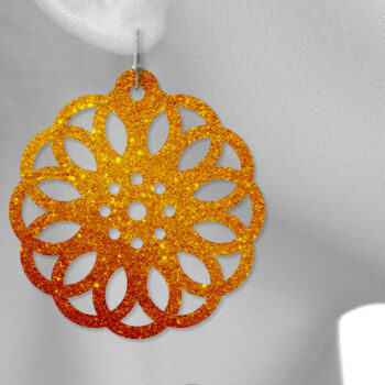 Intra απο ξύλο plywood  Χρώμα wenge 3mm-4mm πάχος - κομμένο γεωμετρικά σκουλαρίκια Δίασταση 3x3 cm INTRAFABR-72445026 - Image 4