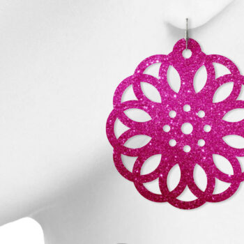 Intra απο ξύλο plywood  Χρώμα wenge 3mm-4mm πάχος - κομμένο γεωμετρικά σκουλαρίκια Δίασταση 3x3 cm INTRAFABR-72445026 - Image 5