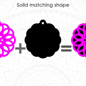 Intra απο ξύλο plywood  Χρώμα wenge 3mm-4mm πάχος - κομμένο γεωμετρικά σκουλαρίκια Δίασταση 3x3 cm INTRAFABR-72445026 - Image 6