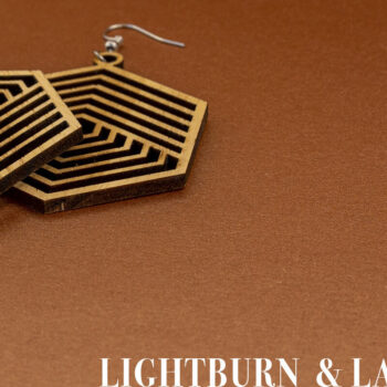 Intra απο ξύλο plywood  Χρώμα wenge 3mm-4mm πάχος - γεωμετρικών σκουλαρίκια για κόφτη λέιζερ Δίασταση 3x3 cm INTRAFABR-72445073 - Image 4