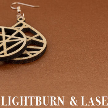 Intra απο ξύλο plywood  Χρώμα wenge 3mm-4mm πάχος - γεωμετρικών σκουλαρίκια για κόφτη λέιζερ Δίασταση 3x3 cm INTRAFABR-72445094 - Image 4