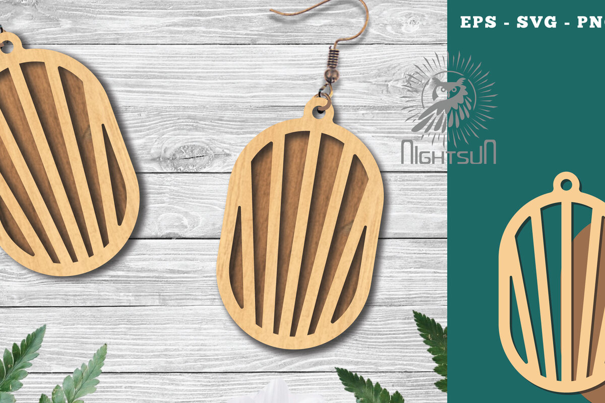 Intra απο ξύλο plywood  Χρώμα wenge 3mm-4mm πάχος - Γεωμετρικά σκουλαρίκια 18 Δίασταση 3x3 cm INTRAFABR-72445931