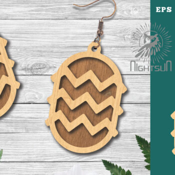 Intra απο ξύλο plywood  Χρώμα wenge 3mm-4mm πάχος - Γεωμετρικά σκουλαρίκια 3 Δίασταση 3x3 cm INTRAFABR-90002213 - Image 1