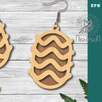 Intra απο ξύλο plywood  Χρώμα wenge 3mm-4mm πάχος - Γεωμετρικά σκουλαρίκια 4 Δίασταση 3x3 cm INTRAFABR-90002226 - Image 1