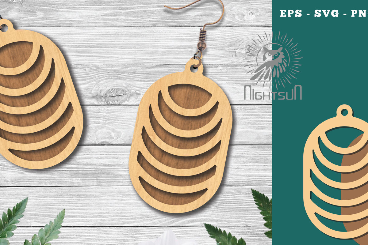 Intra απο ξύλο plywood  Χρώμα wenge 3mm-4mm πάχος - Γεωμετρικά σκουλαρίκια 7 Δίασταση 3x3 cm INTRAFABR-90002308