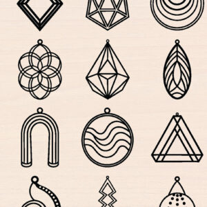 Intra απο ξύλο plywood  Χρώμα wenge 3mm-4mm πάχος - Γεωμετρικά σκουλαρίκια Πακέτο Δίασταση 3x3 cm INTRAFABR-95884880