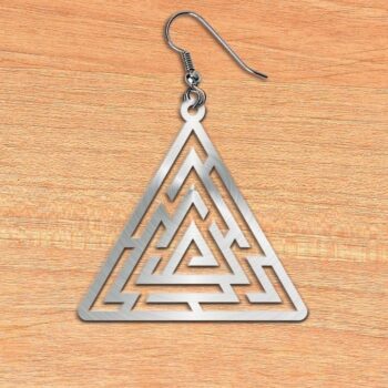 Intra απο ξύλο plywood  Χρώμα wenge 3mm-4mm πάχος - Γεωμετρικά Σκουλαρίκια - Αρχεία Δίασταση 3x3 cm INTRAFABR-92001698 - Image 12