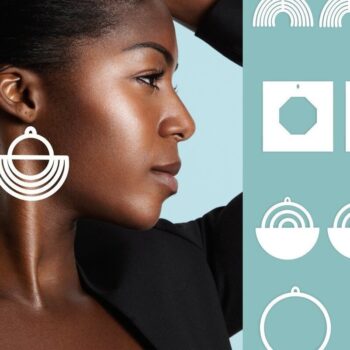 Intra απο ξύλο plywood Χρώμα wenge 3mm-4mm πάχος - Γεωμετρικά Σκουλαρίκια Πακέτο Δίασταση 5x6 cm INTRAFABR-38435899 - Image 3