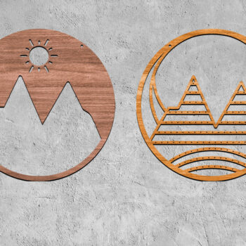 Intra απο ξύλο plywood  Χρώμα wenge 3mm-4mm πάχος - Γεωμετρική βάση για σκουλαρίκι στο βουνό Δίασταση 3x3 cm INTRAFABR-117734579 - Image 4