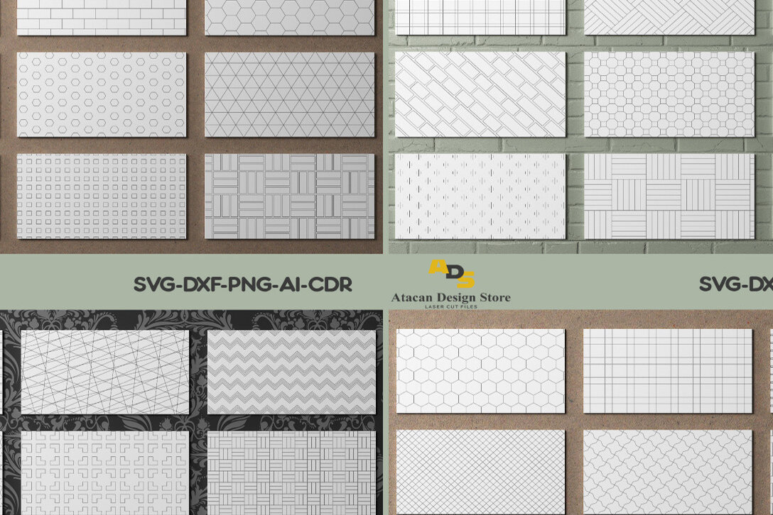 Intra απο ξύλο plywood  Χρώμα wenge 3mm-4mm πάχος - Πρότυπα πίνακα γεωμετρικών μοτίβων 291 Δίασταση 30x20 cm INTRAFABR-100391716