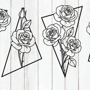 Intra απο ξύλο plywood  Χρώμα wenge 3mm-4mm πάχος - Γεωμετρικό Τριαντάφυλλο Πλαίσιο Δίασταση 6x6 cm INTRAFABR-98183189