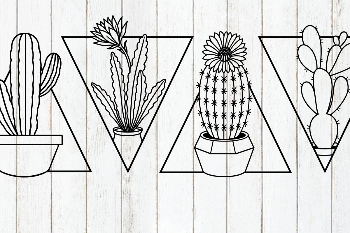 Intra απο ξύλο plywood  Χρώμα wenge 3mm-4mm πάχος - Σετ Geometric Succulent Δίασταση 6x6 cm INTRAFABR-98183169