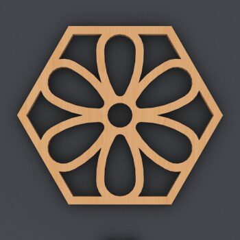 Intra απο ξύλο plywood  Χρώμα wenge 3mm-4mm πάχος - Πακέτο σχεδίασης γεωμετρικών σουβέρ Trivet Δίασταση 30x20 cm INTRAFABR-98183137 - Image 3