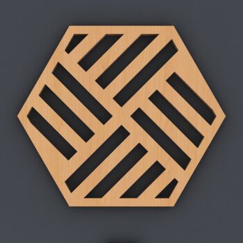 Intra απο ξύλο plywood  Χρώμα wenge 3mm-4mm πάχος - Πακέτο σχεδίασης γεωμετρικών σουβέρ Trivet Δίασταση 30x20 cm INTRAFABR-98183137 - Image 4