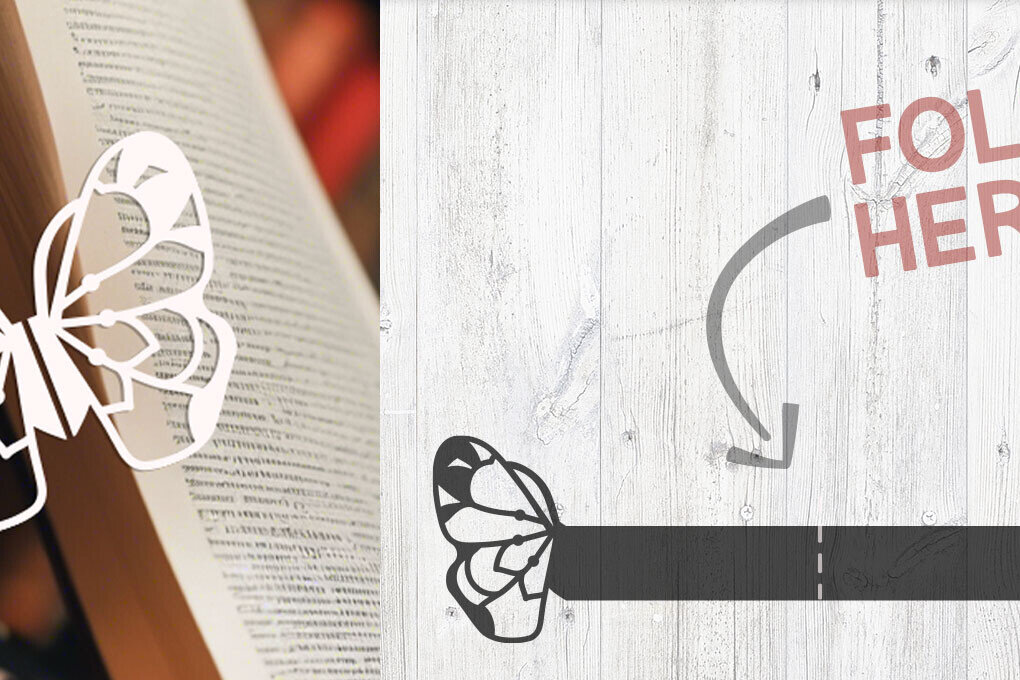 Intra απο ξύλο plywood  Χρώμα wenge 3mm-4mm πάχος - Γεωμετρικός σελιδοδείκτης πεταλούδας Δίασταση 5x20 cm INTRAFABR-99308863