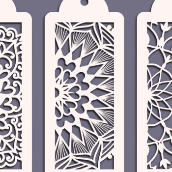 Intra απο ξύλο plywood Χρώμα wenge 3mm-4mm πάχος - Γεωμετρικοί σελιδοδείκτες Mandala 3 Δίασταση 30x30 cm INTRAFABR-109489389 - Image 1