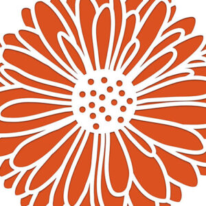 Intra απο ξύλο plywood  Χρώμα wenge 3mm-4mm πάχος - κομμένου Card Gerbera Flower Δίασταση 5x5 cm INTRAFABR-76974463