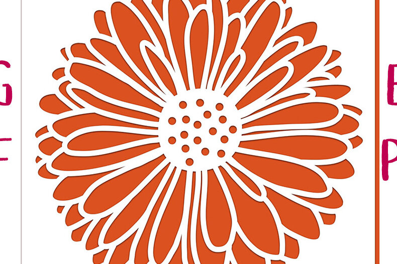 Intra απο ξύλο plywood  Χρώμα wenge 3mm-4mm πάχος - κομμένου Card Gerbera Flower Δίασταση 5x5 cm INTRAFABR-76974463