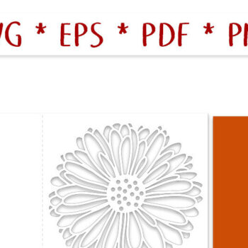 Intra απο ξύλο plywood  Χρώμα wenge 3mm-4mm πάχος - κομμένου Card Gerbera Flower Δίασταση 5x5 cm INTRAFABR-76974463 - Image 2