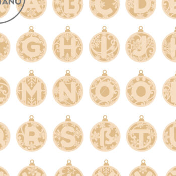 Intra απο ξύλο plywood  Χρώμα wenge 3mm-4mm πάχος - Πολυεπίπεδη διακόσμηση σπιτιού γερμανικού αλφαβήτου Δίασταση 5x4 cm INTRAFABR-76969682 - Image 8