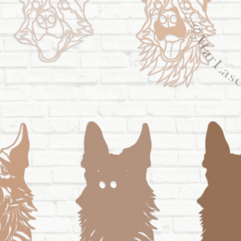 Intra απο ξύλο plywood  Χρώμα wenge 3mm-4mm πάχος - GERMAN SHEPHERD 3D Multilayer Laser Δίασταση 250x450 cm INTRAFABR-76974494 - Image 1