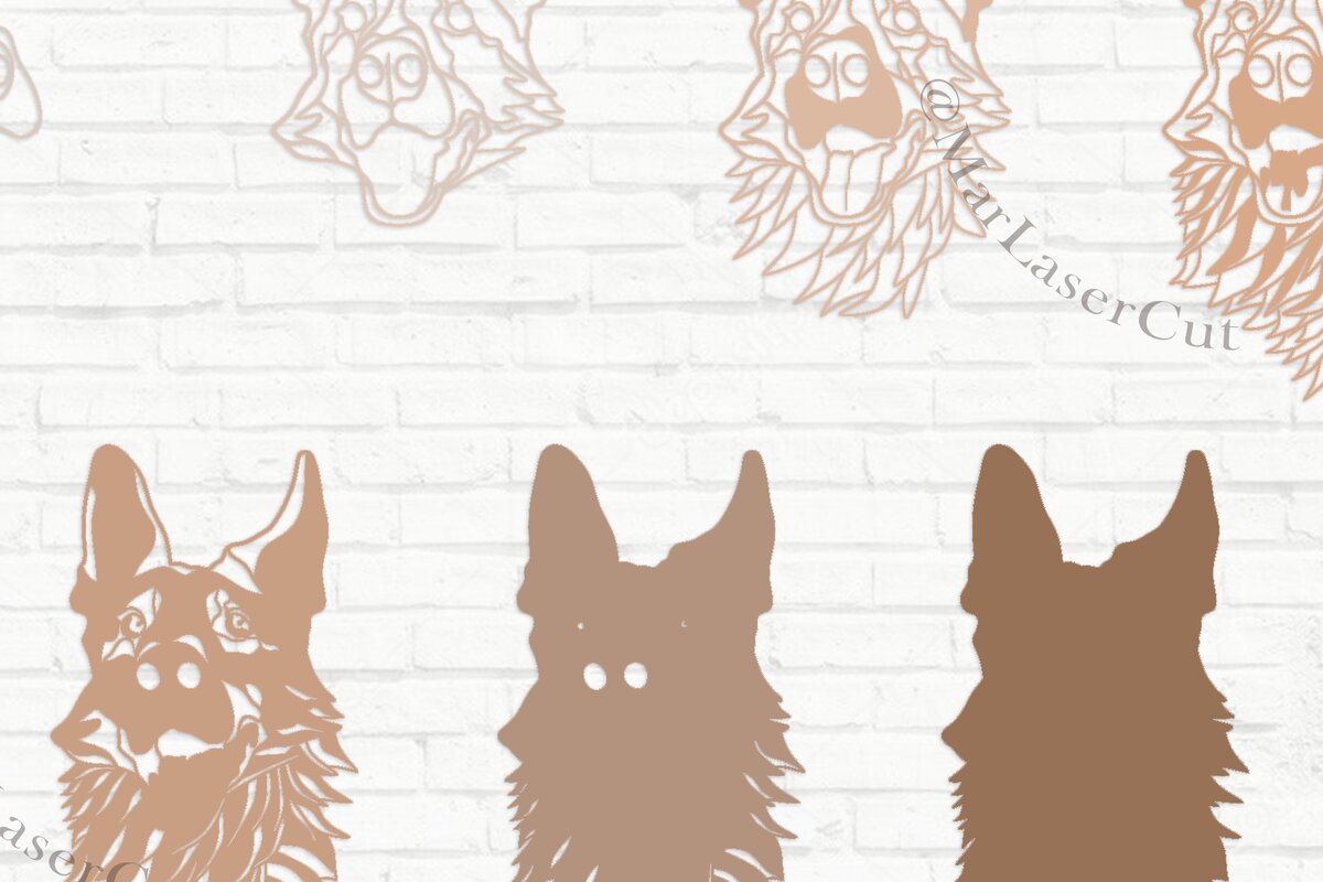 Intra απο ξύλο plywood  Χρώμα wenge 3mm-4mm πάχος - GERMAN SHEPHERD 3D Multilayer Laser Δίασταση 250x450 cm INTRAFABR-76974494