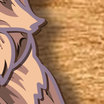 Intra απο ξύλο plywood  Χρώμα wenge 3mm-4mm πάχος - German Shepherd Multilayer /Vector Δίασταση 30x20 cm INTRAFABR-76974588 - Image 3