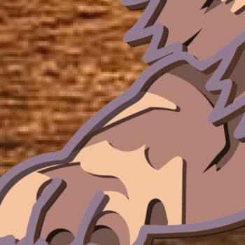 Intra απο ξύλο plywood  Χρώμα wenge 3mm-4mm πάχος - German Shepherd Multilayer /Vector Δίασταση 30x20 cm INTRAFABR-76974588 - Image 4