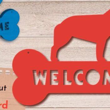 Intra απο ξύλο plywood  Χρώμα wenge 3mm-4mm πάχος - Σήμα καλωσορίσματος Γερμανικού Ποιμενικού, ιδιοκτήτης σκύλου Δίασταση 30x20 cm INTRAFABR-76974671 - Image 1