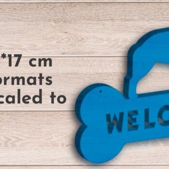 Intra απο ξύλο plywood  Χρώμα wenge 3mm-4mm πάχος - Σήμα καλωσορίσματος Γερμανικού Ποιμενικού, ιδιοκτήτης σκύλου Δίασταση 30x20 cm INTRAFABR-76974671 - Image 2