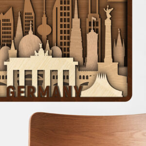 Intra απο ξύλο plywood  Χρώμα wenge 3mm-4mm πάχος - Γερμανία διακοσμητικό πρότυπο πάνελ τοίχου Δίασταση 10x7 cm INTRAFABR-76974686