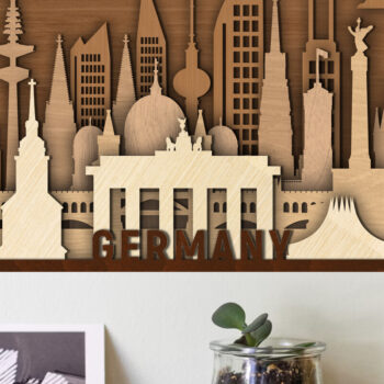 Intra απο ξύλο plywood  Χρώμα wenge 3mm-4mm πάχος - Γερμανία διακοσμητικό πρότυπο πάνελ τοίχου Δίασταση 10x7 cm INTRAFABR-76974686 - Image 2